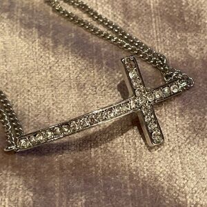 Big Cross Bracelet with Rhinestones